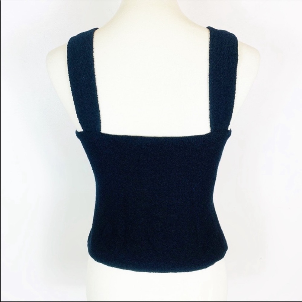 St. John By Marie Gray Black Sequin Sleeveless Top - Picture 2 of 8